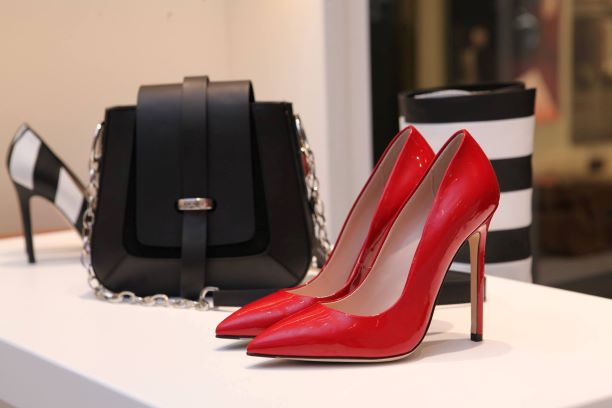 The red high heels